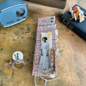 Tall Slim Junk Journal handmade distressed